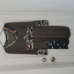 Forla Paris Large Art Dress Rag Doll Grey Stitches Patchwork 2000s